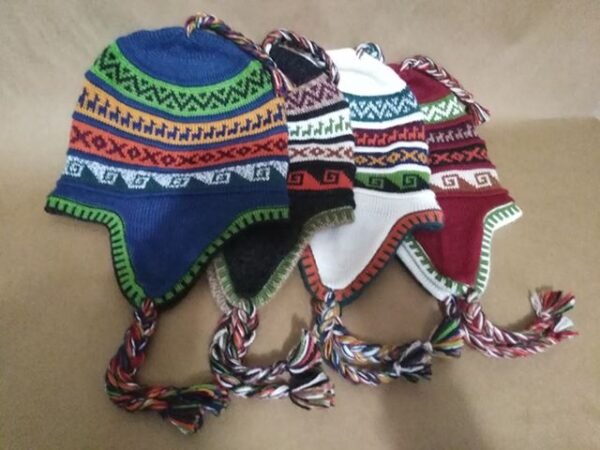 Alpaca Reversible Chullo With Design 1 - 6 Pack - Image 2
