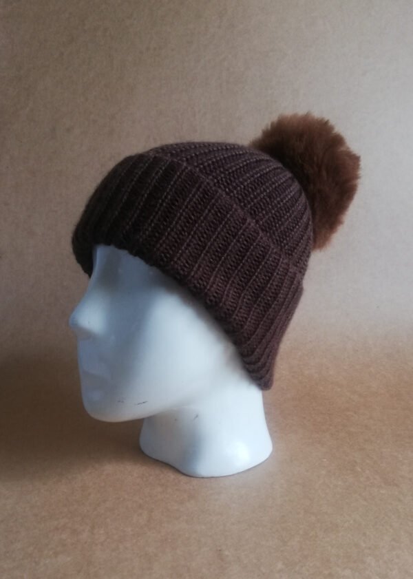 Alpaca Solid Hat With Pompon - 5Pack
