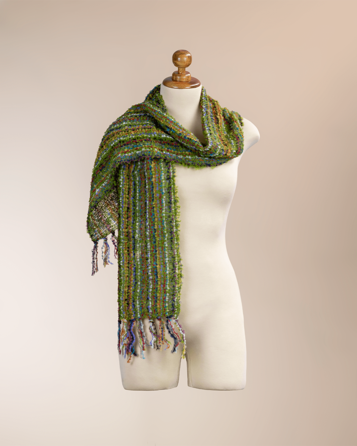 Alpaca Boucle Stripe Scarf  - 5 Pack - Image 2