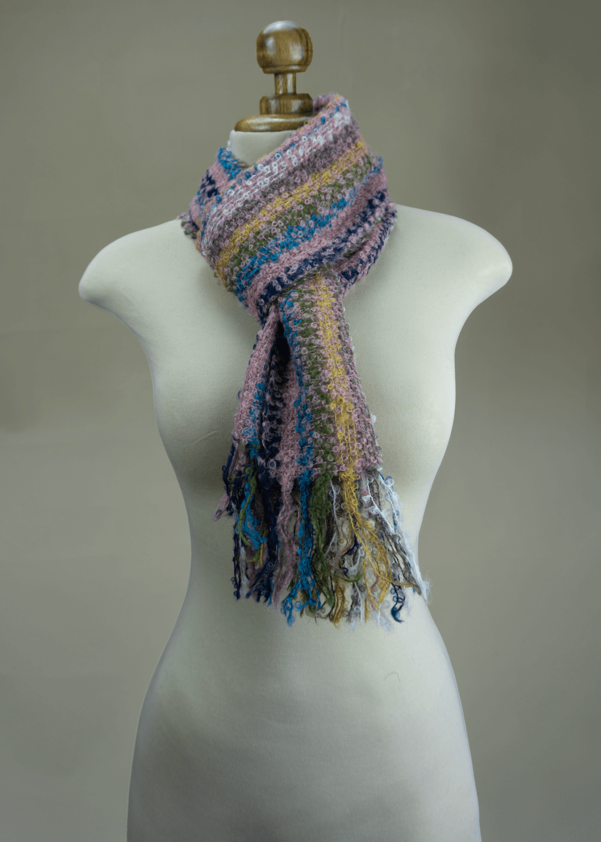 Alpaca Boucle Stripe Scarf  - 5 Pack - Image 5