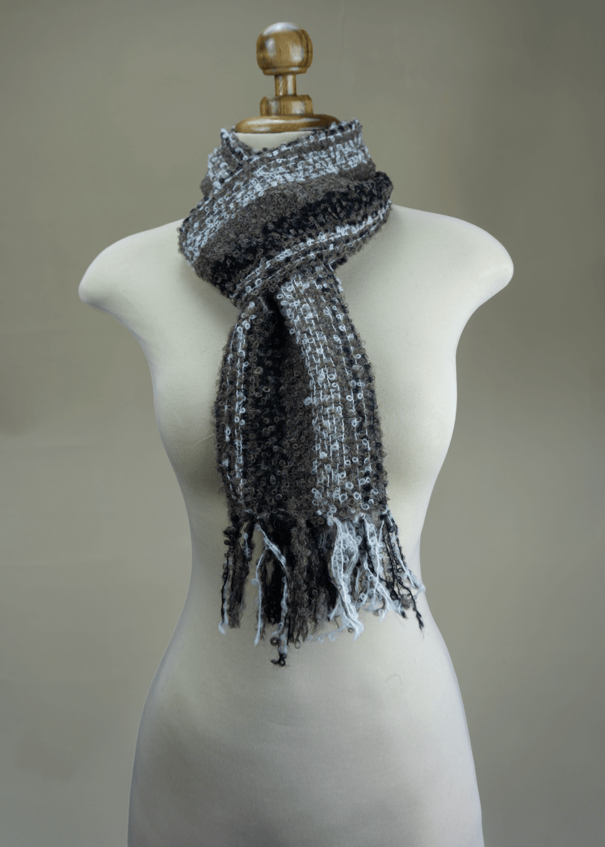 Alpaca Boucle Stripe Scarf  - 5 Pack - Image 4
