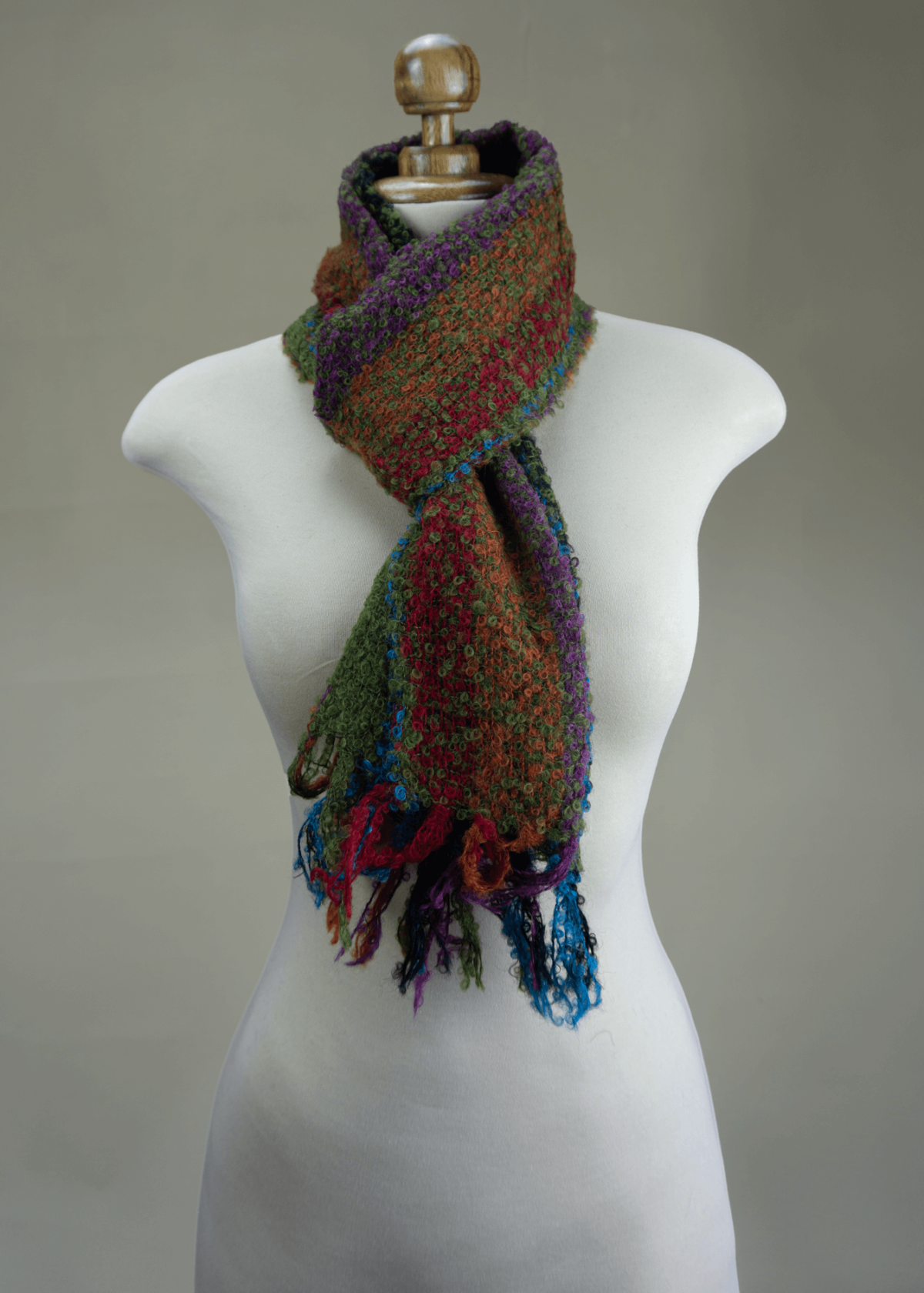 Alpaca Boucle Stripe Scarf  - 5 Pack - Image 3