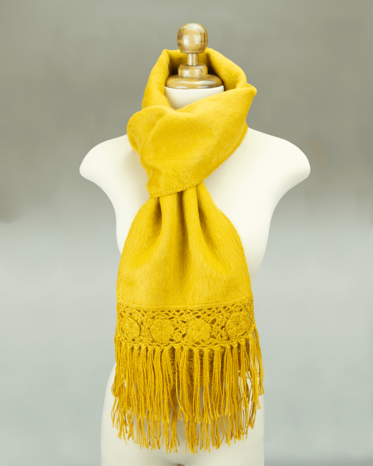 Solid Scarves With Flowers - 5 Pack