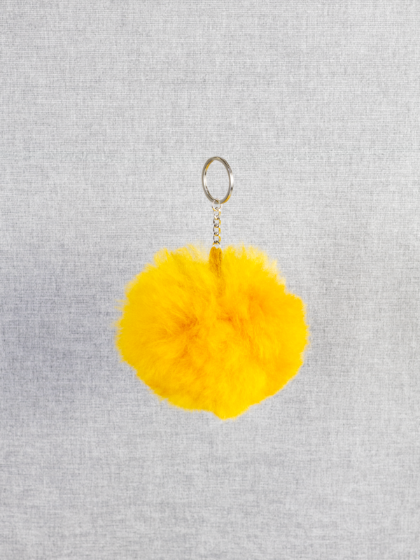 Alpaca Dyed Fur Skin Pompons - 6 Pack