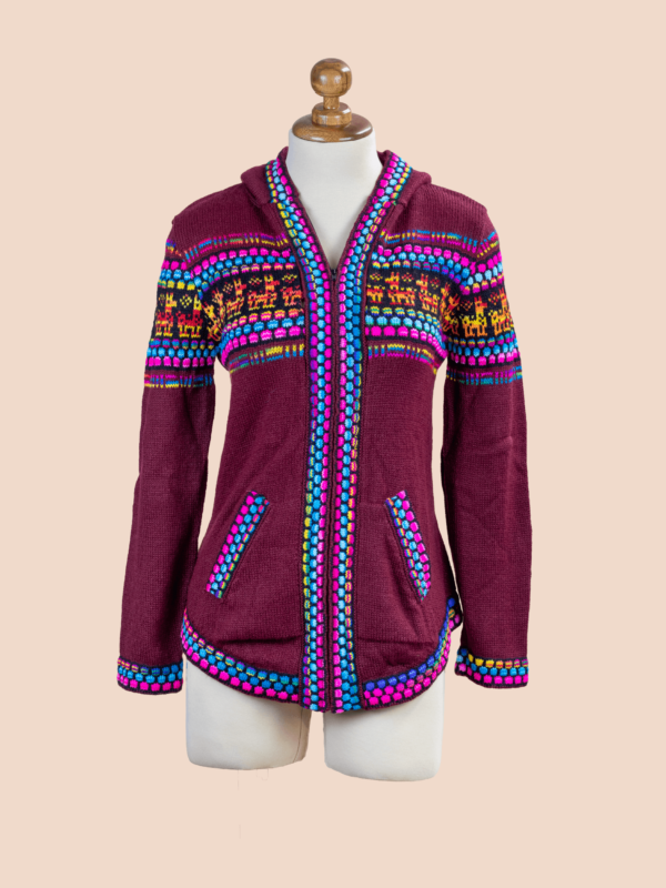 LLAMITAS ALPACA SWEATER WITH HOODIE