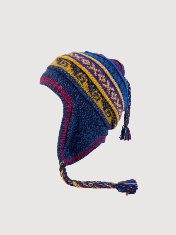 Alpaca Reversible Chullo With Design 1 - 6 Pack